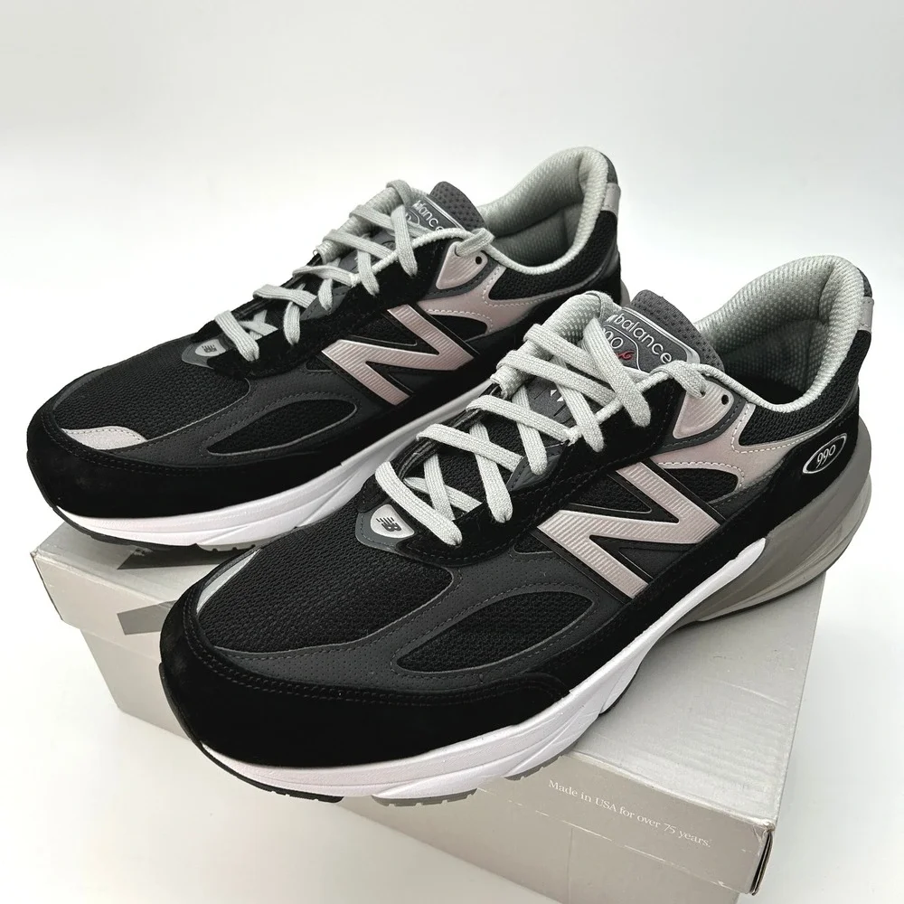 New Balance Made in USA 990v6 Mens Sz. 11 X-Wide Sneakers Black Grey NEW M990BK6